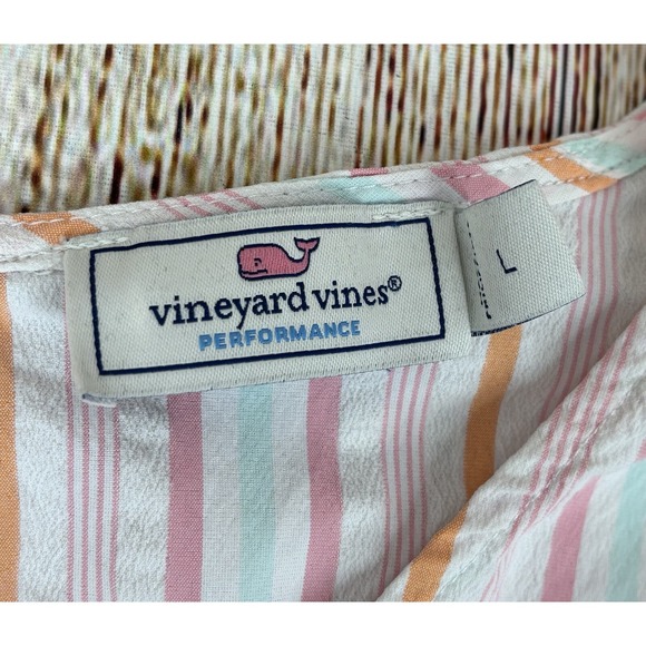 Vineyard Vines Harbor Neon Rosa Smocked Mini Dress Size Large UPF 30 Stretch - Picture 3 of 7